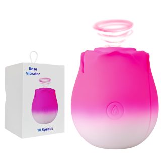 10-Function Silicone Rechargeable Clitoral Sucking Rose Sex Toy