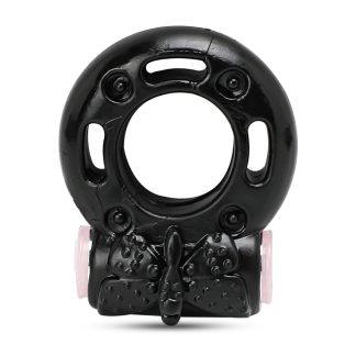 Deluxe Black Vibrating Ring (his)